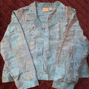 Sequin Turquoise Chico’s Blouse - Never Worn